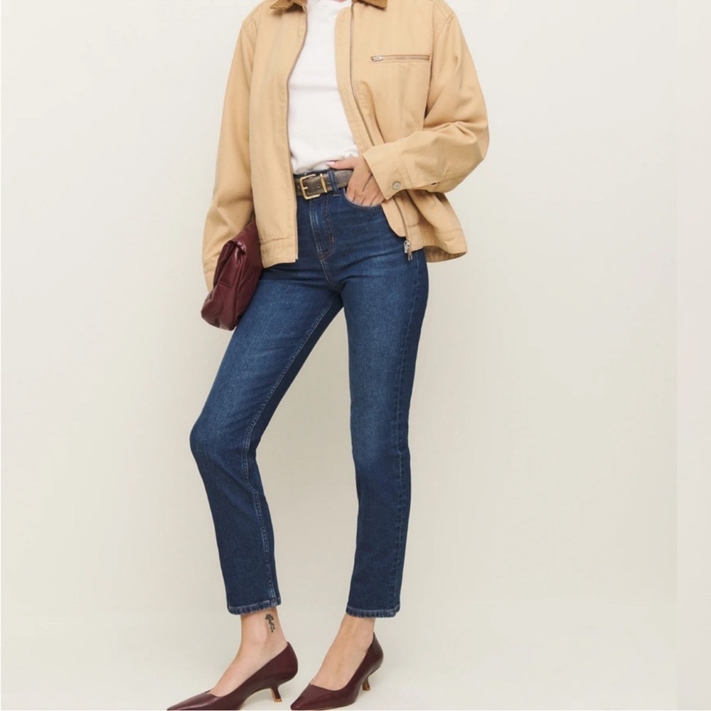 Reformation Ezra Super Stretch High Rise
Straight Jeans Size 25 - Picture 2 of 7